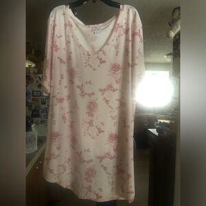 LuLaRoe Iris Pink Floral Tunic 2xl